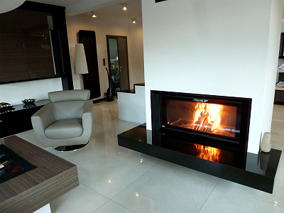 Kominek panoramiczny design fireplace kominek kominkinowoczesne