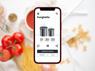 Daily UI 014 Countdown Timer app countdown dailyui dailyuichallenge design food illustration illustrator recipe timer ui