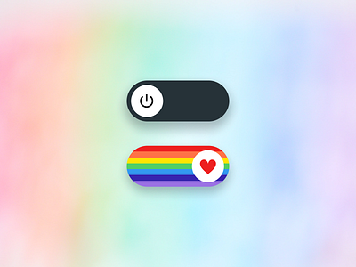 Daily UI 015 On/Off switch app branding button dailyui dailyuichallenge design pride pridemonth rainbow switch ui uikit