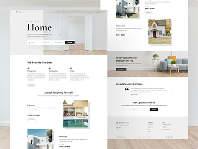 Real Estate Business Landing Page 2021 best landing page best shot business design landing page logo minimalist real estate trend typography ui uiux user experience user interface ux vector web web design website design