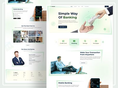Banking Business Landing Page Design 2021 bank banking business design minimalist minimum page trend trending ui ui design uiux ux ux design web web design web page website website design