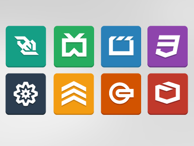 HTML5 Logos Flat