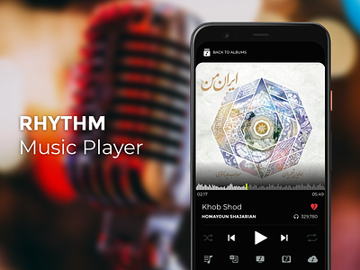 Rhythm Music Player android app black music player rythm track