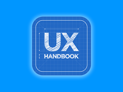 UX Handbook Blueprint app blue logo