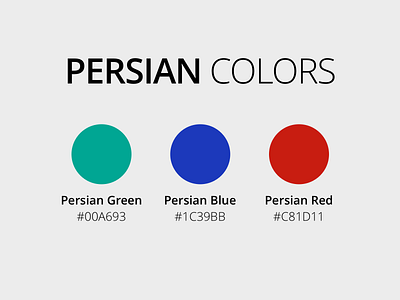 Persian Colors blue green persian red