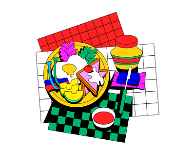 Breakfast animation artwork character food graphic icon illustration logo love ui vector