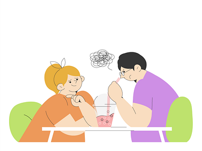 Patient advertisements art blog boy cafe character coffee design drawing girl graphic icon illustration illustrator issue milktea shop