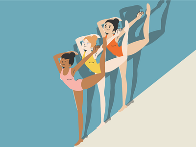 Gymnastics art artwork blog character design drawing girl graphic illustration illustrator issue sport ui