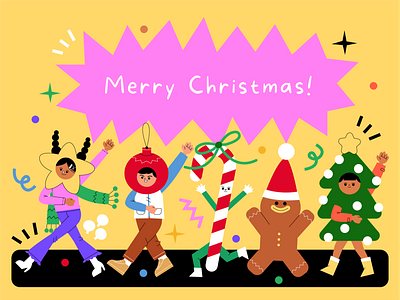 Merry Christmas! art blog book character design drawing girl graphic illustration illustrator love vector