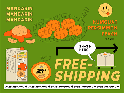 Free shipping!! animation branding design fruit graphic illustration logo package packaging poster typography vector