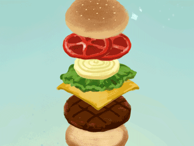 Hamburger! gif hamburger illustration