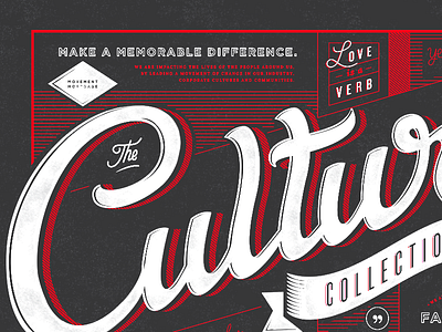 The Culture Collection lettering packaging print typography