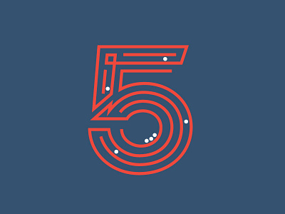 5th shot 5 letter number typography