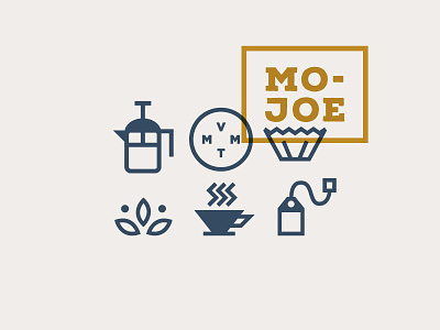 Mo-Joe // Movement Coffee caffeine coffee cup filter icons illustration joe leaf overlay tea