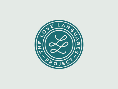 Love Language Logo badge branding circle green l language logo love project