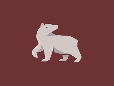 Bear animal bear forest geometric grey illustration nature polar red wilderness