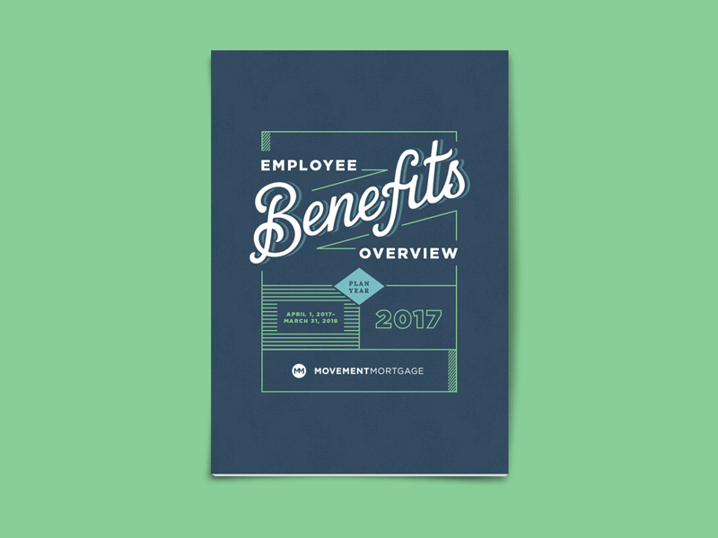 Benefits Guide benefit book booklet charts custom guide layout print publication type typography
