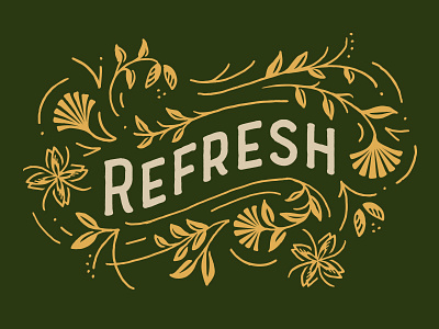Fall Retreat fall floral illustration leaves lettering retreat stencil type typography