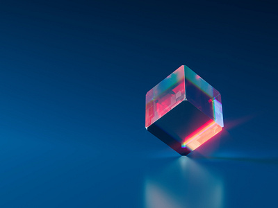 Cube object glass