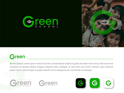 (Logo) Green School brand branding creative logo design dipnix dipnixbrand dipnixgraphic illustration logo salauddin salauddinove typography ui vector