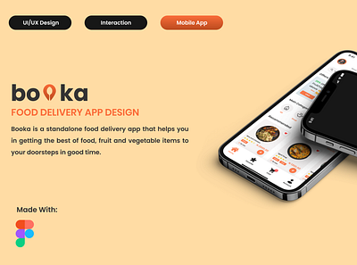 Booka Food Delivery App app delivery app design e commerce food ui uiux