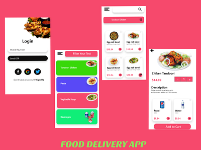 Food Delivery Mobile App UI Concept