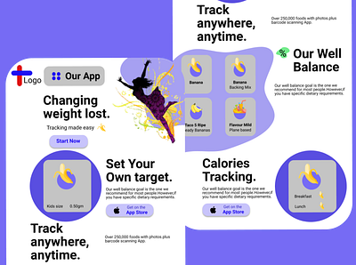 Changing Weight lost App homepage mobile app mobile app design uidesign uiuxdesign