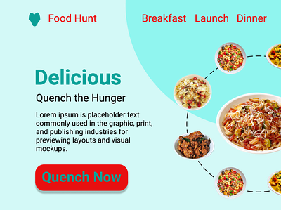 Delicious Food App landing page design home screen homepage landingpage mobile app mobile app design mobile ui ui ui design uidesign