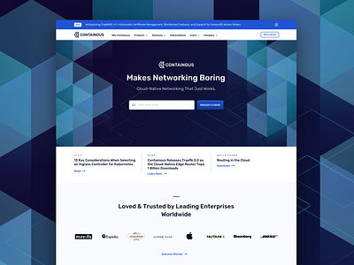 Containous Landing Page design uiux web