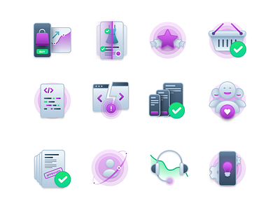 Icons Set for Kobiton design icon icons illustration vector