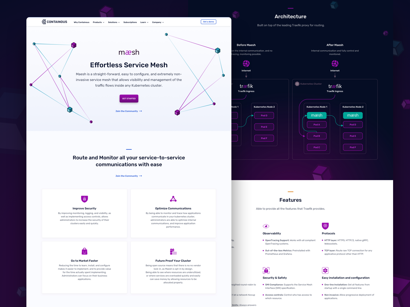 Containous Maesh Landing Page by Josep Jane & Rosello for Jane ...