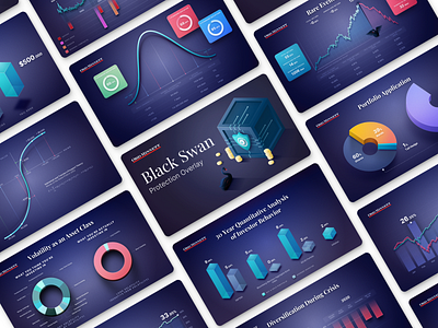 Data visualization for a leading wealth management group bar chart bell chart charts data visualization design financial graphs illustration isometric pie chart presentation slides