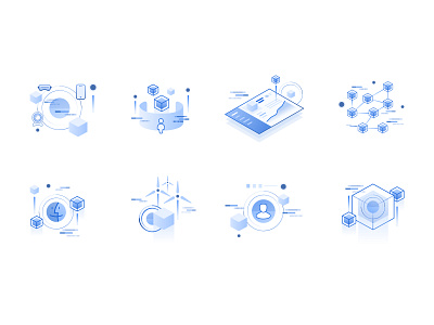 AI Icons for Bedrock ai artificial intelligence design icons illustration isometric ui ux vector