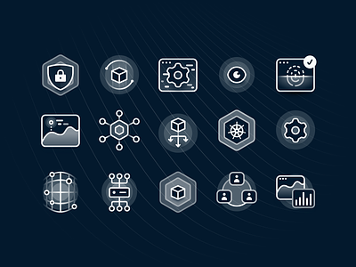 Icon Set for Traefik Labs 🌑 dark design icon icons open source outlined tech traefik