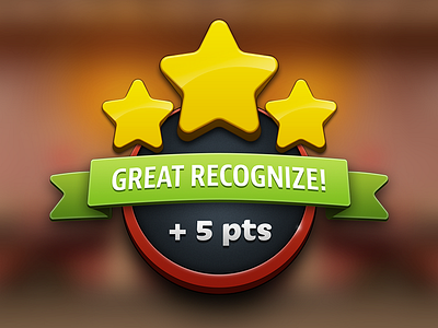 Game Score Badge app badge design game quality rating score stars ui