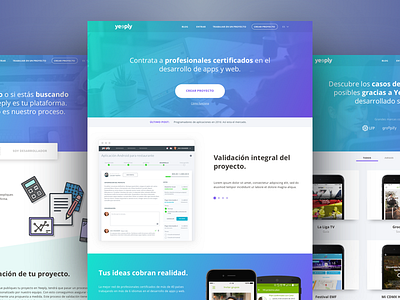 Yeeply Website clean gradients icons landing page ui website yeeply