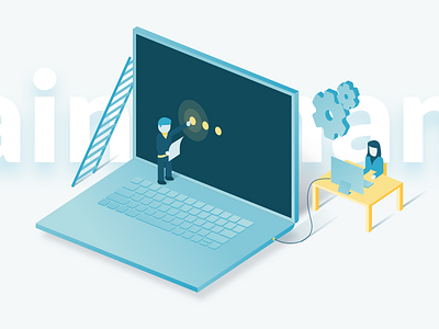 Maintenance Page datacamp datascience illustration isometric maintenance web