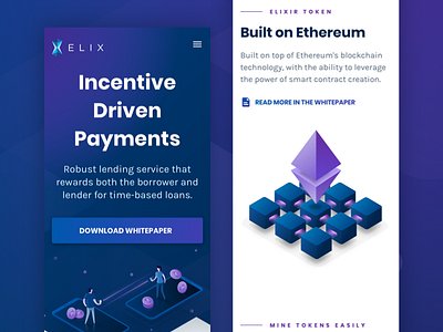 Elix Landing Page - Mobile Version