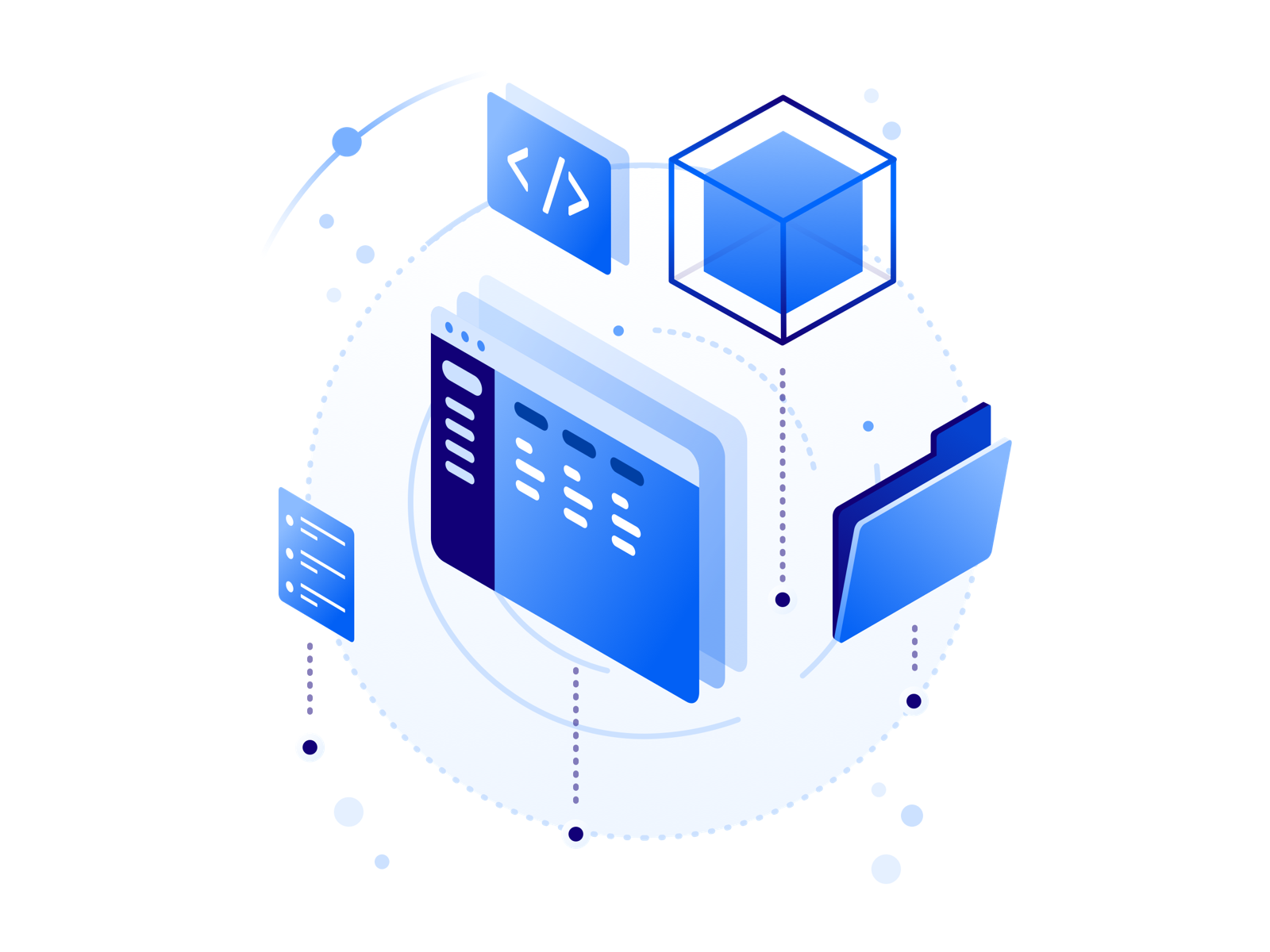 Software Delivery Illustration by Josep Rosello for DigitalOcean on