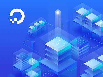 Cloud Computing Illustrations - DigitalOcean branding cloud cloud computing design digital digitalocean icons illustration isometric servers ui vector web