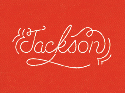Jackson city logo mark rebound sans serif script text texture type typography