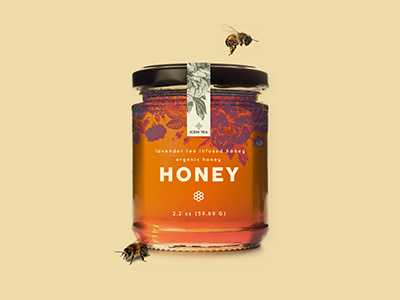 Honey Jar 3d flowers font food honey logo mark packaging product summer texture typography