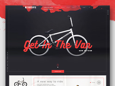 WTP BMX bike bmx design grid landing minimal sports tech typography web web design