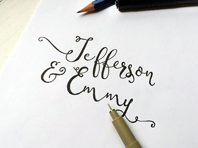 Calligraphy detail brush calligraphy custom hand lettering lettering logotype script sketch type typography wedding wordmark