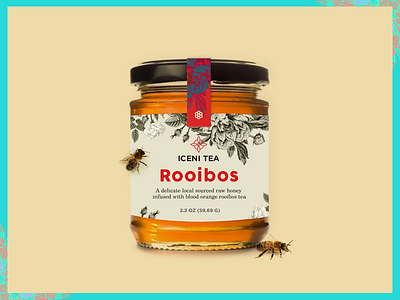 Honey Jar II 3d flowers font food honey logo mark packaging print product texture typography