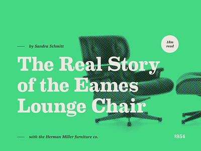 Article Typography - Eames article color design eames font green header headline type typography visual web