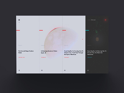 ex: III - Interactive Story digital expierience geometric interaction minimalism music space typography ui ux web design