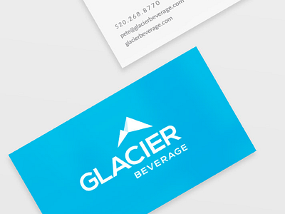 Glacier Beverage Cards brand design business card design water bottle