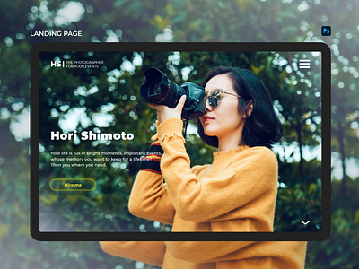 Landing page | HS adaptive design adaptive form branding design graphic design landing landing page logo photographer site ui ux vector web design лендинг сайт