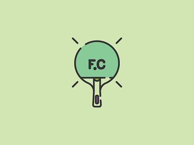Fun Committee Logo branding fun icon logo mint paddle ping pong